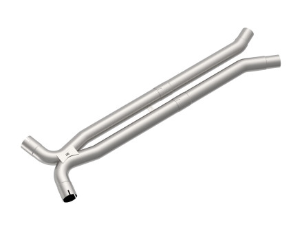 3" x 2 3/4"(OEM) Stainless Resonator Delete X-Pipe. 2020 Ford Mustang GT500 5.2L