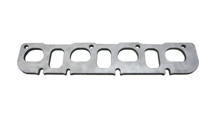 HEMI Header Flange. 3/8" Thick Stainless. D Shaped Port for 1-3/4"