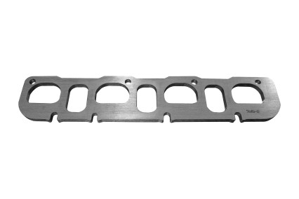 HEMI Right Side Header Flange. 3/8" Thick Stainless. D Shaped Port for 1-7/8"