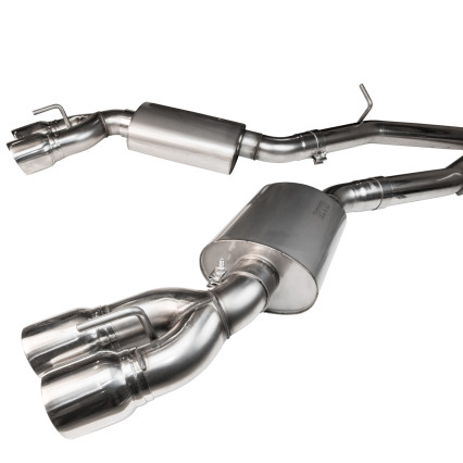 3" SS GREEN Catted Header-Back Exhaust w/SS Quad Tips. 2016-2024 Camaro SS/ZL1.