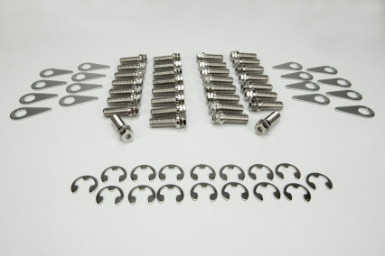 Stage 8 Header Bolt Kit - Bolts in Both Thread Sizes and Locking Hardware.